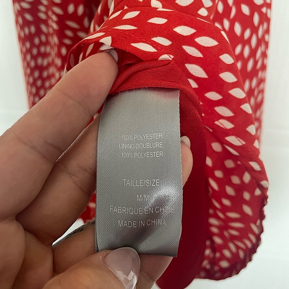 Flare Mini Dress | Knee-High dress | Medium | White & Orange - Picture 3 of 5